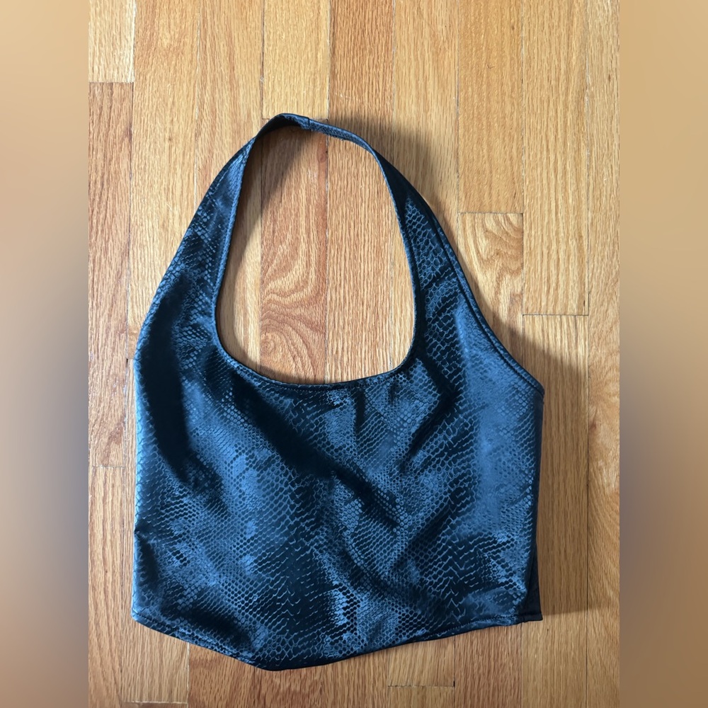 Women’s snake print halter top